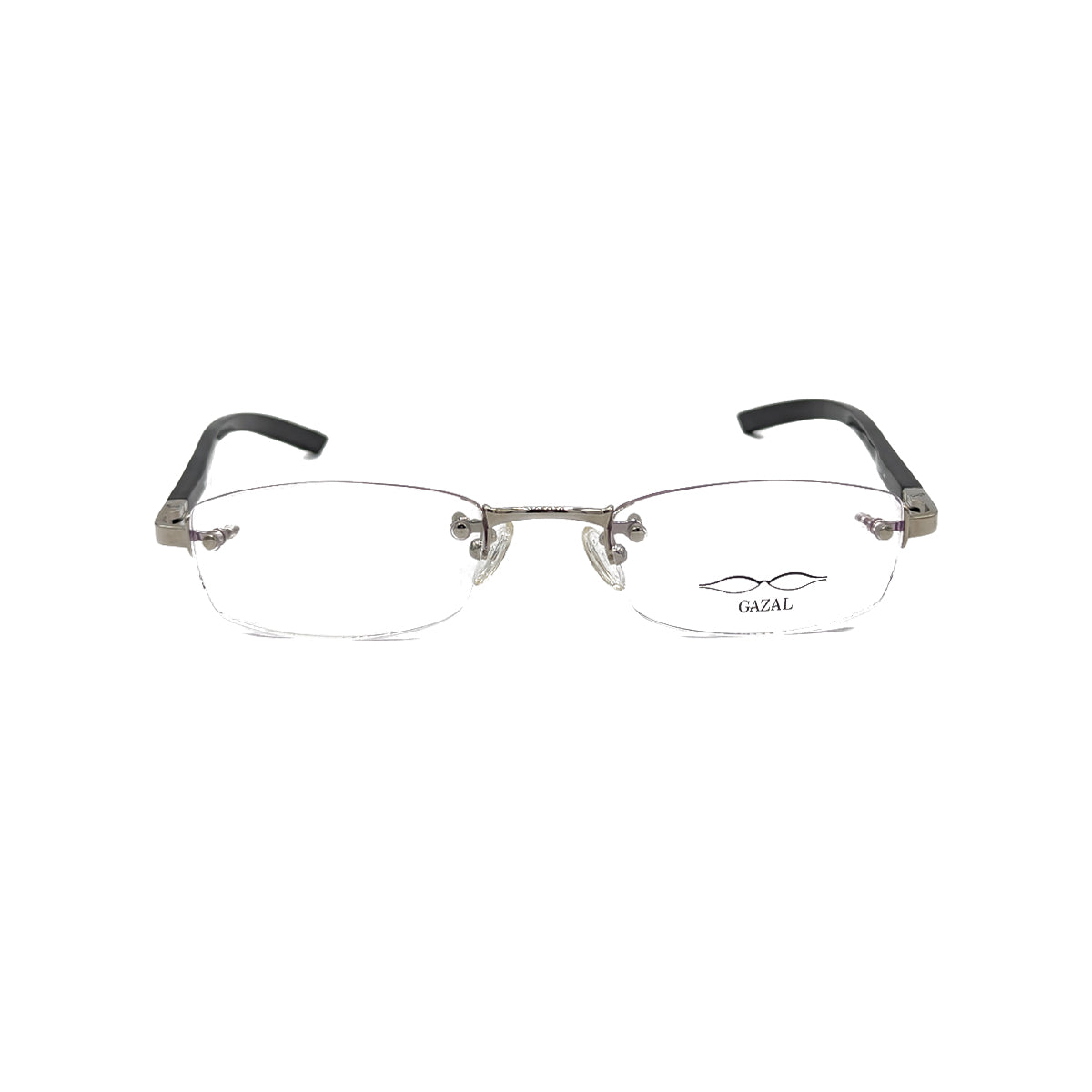 Gazal Eyewear Sticks and Stones GT 7004 Rimless White Gold Black White Horn Front